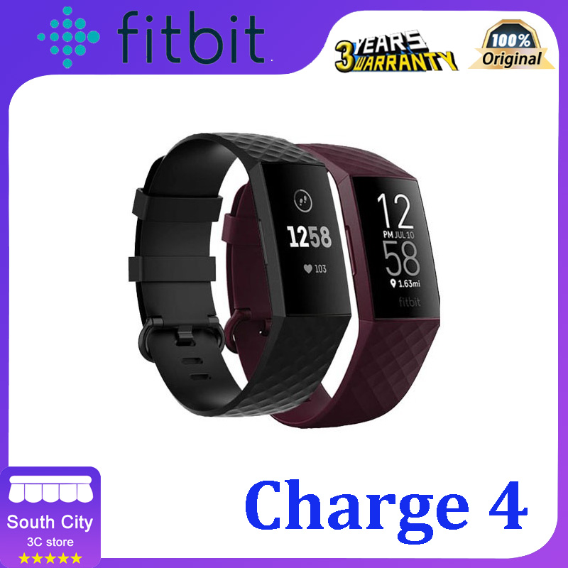 Fitbit Charge 4 Fitness Tracker & Replacement Charging Cable