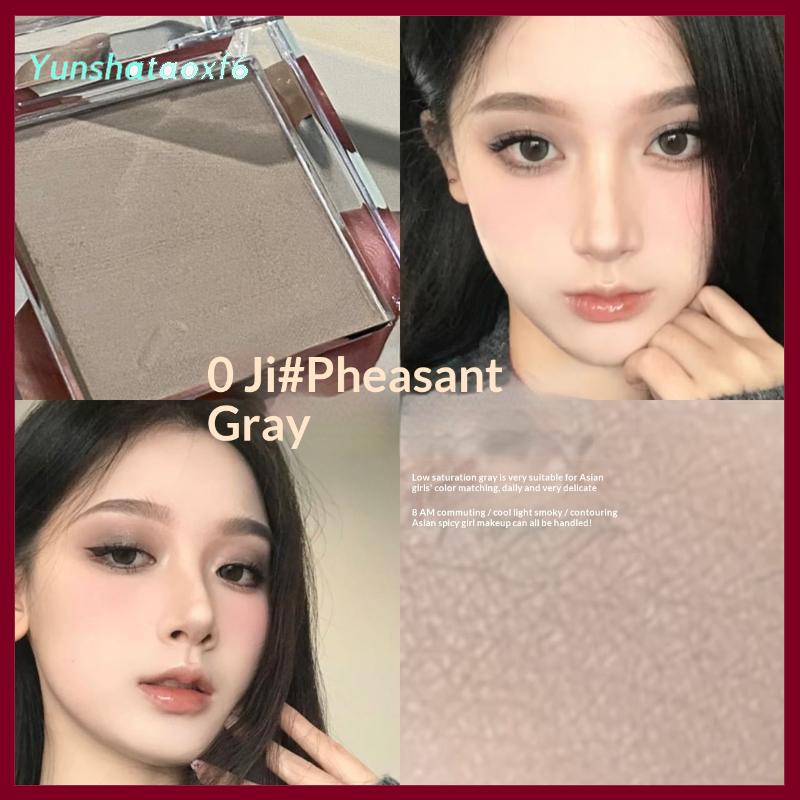 yunshataoxf Mini đơn sắc Eyeshadow Palette Matte Pearlescent không thấm nước bóng đường viền bột sắc tố mắt cơ sở vẻ đẹp lễ hội trang điểm - 5