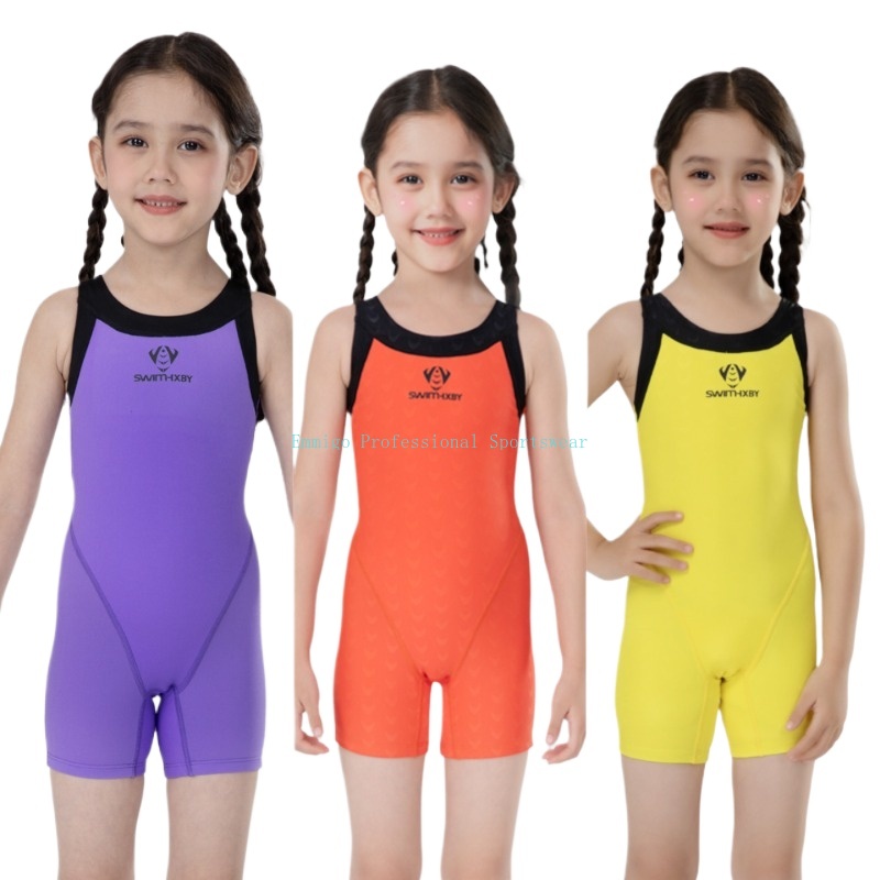 Đồ bơi một mảnh thể thao cho bé gái-upf 50 + trang phục đồ bơi bảo vệ khỏi ánh mặt trời, nhanh khô & kháng Clo