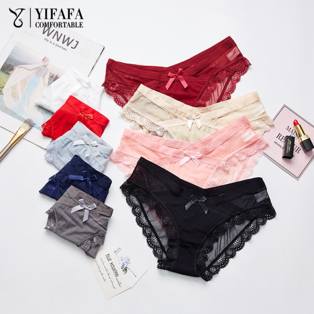 【Buy 1 Take 1】Lace Panties Women Seamless Ladies Underwear Lace Briefs Panties For Women Comfort Lingerie Plus Size For Ladies ราคา 28 บาท*ส่งฟรี