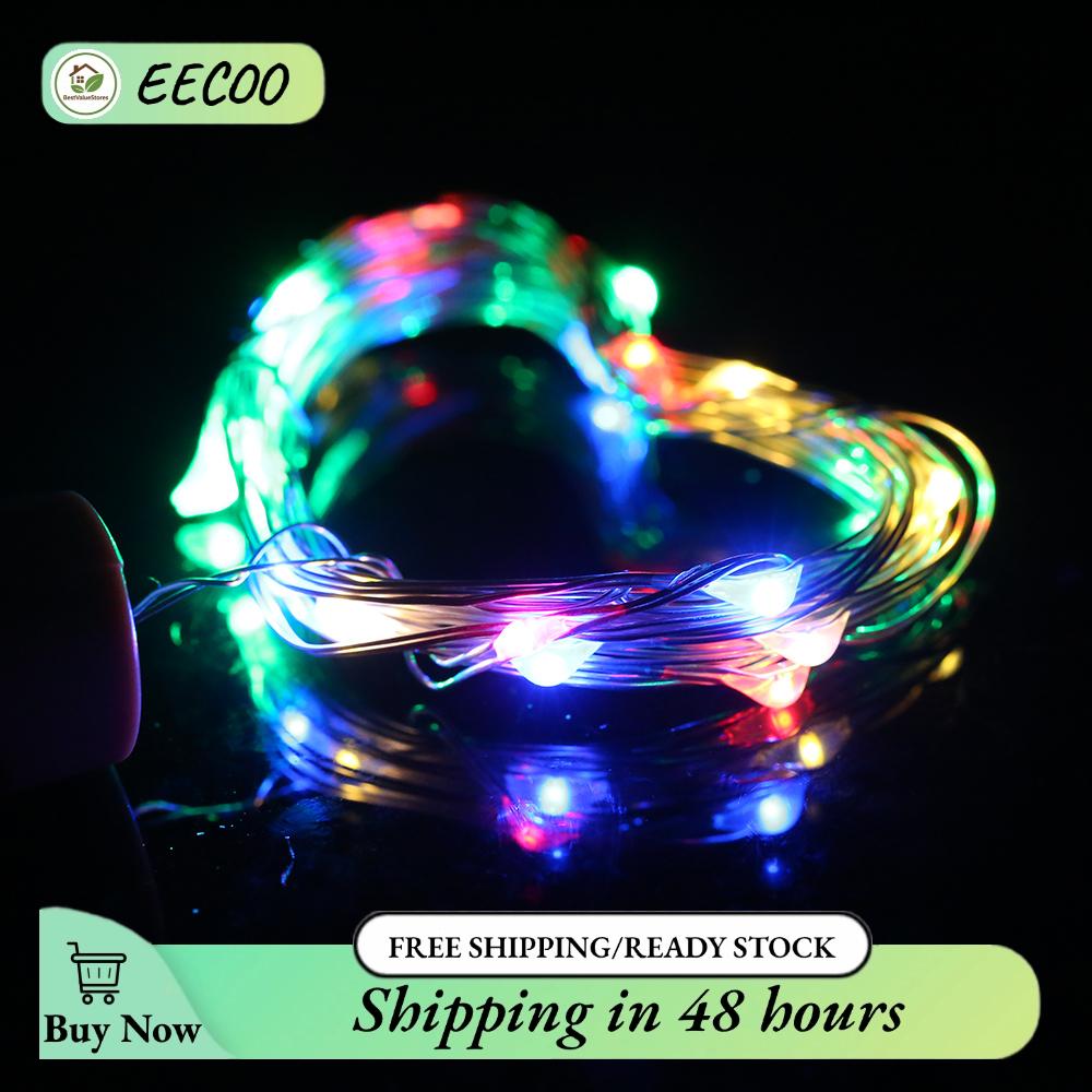 EECOO 4.5V 1.2W 2Meters 20 LED Copper Wire Fairy String Light White Twistable Bendable Foldable Bottle Stopper Atmosphere Lamp IP65 Water Resistance for Christmas Xmas Holiday Festival DIY Home Party Decora