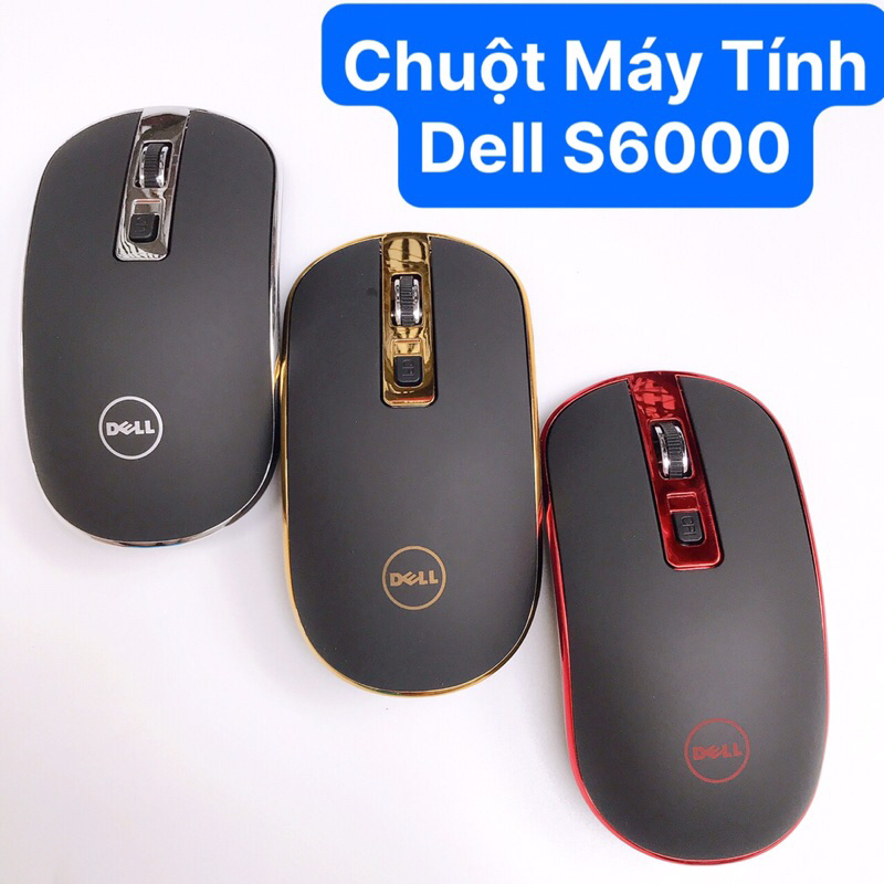Chuột máy tính không dây dell s6000 kèm tặng pin chuột không dây dùng cho máy tính laptop pc văn phòng