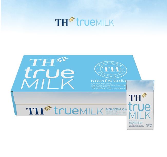 Thùng 48 hộp sữa tươi tiệt trùng nguyên chất TH True Milk 110ml 110ml x 48