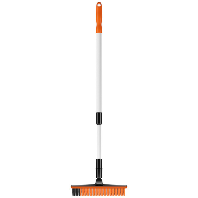 Floor brush two-in-one floor brush long handle brush toilet bathroom bristles floor cleaning tile scraping toilet brush