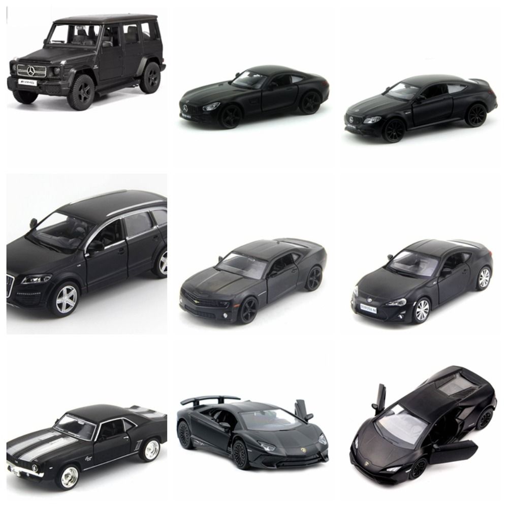 LABORA Simulation Car Figurines Simulated Alloy Black Vehicle Alloy Model