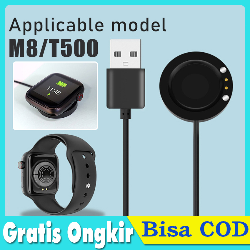 Dock Charger JamSmart Watch Hiwatch Series 7 - T500 - T55 - X7 Kabel Charger Smartwatch T500 Docking Charger Jam Smart Watch Harga 19,000 rupiah*Gratis Ongkir