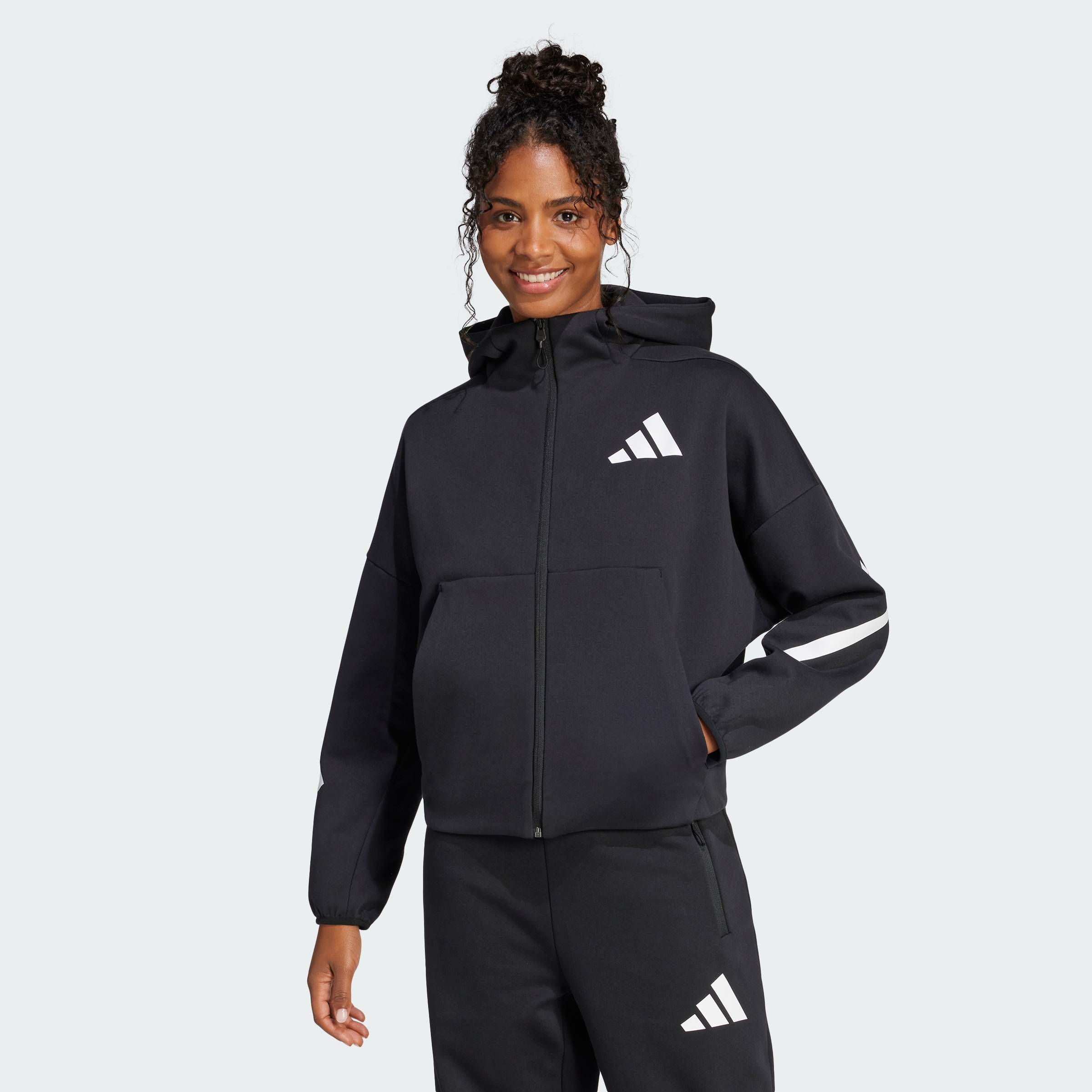 adidas Lifestyle adidas Z.N.E. Full-Zip Hoodie Women Black JC5392