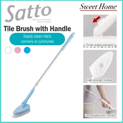 Japan Condor Satto Tile Brush Bathroom Kitchen Floor Cleaning (Stick Sold Separately)