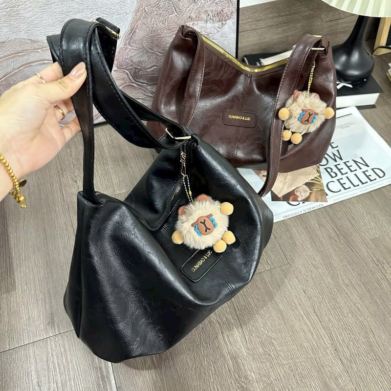 Túi xách nữ đeo chéo túi tote da mềm phong cách size 35 tặng kèm móc gấu MP 151