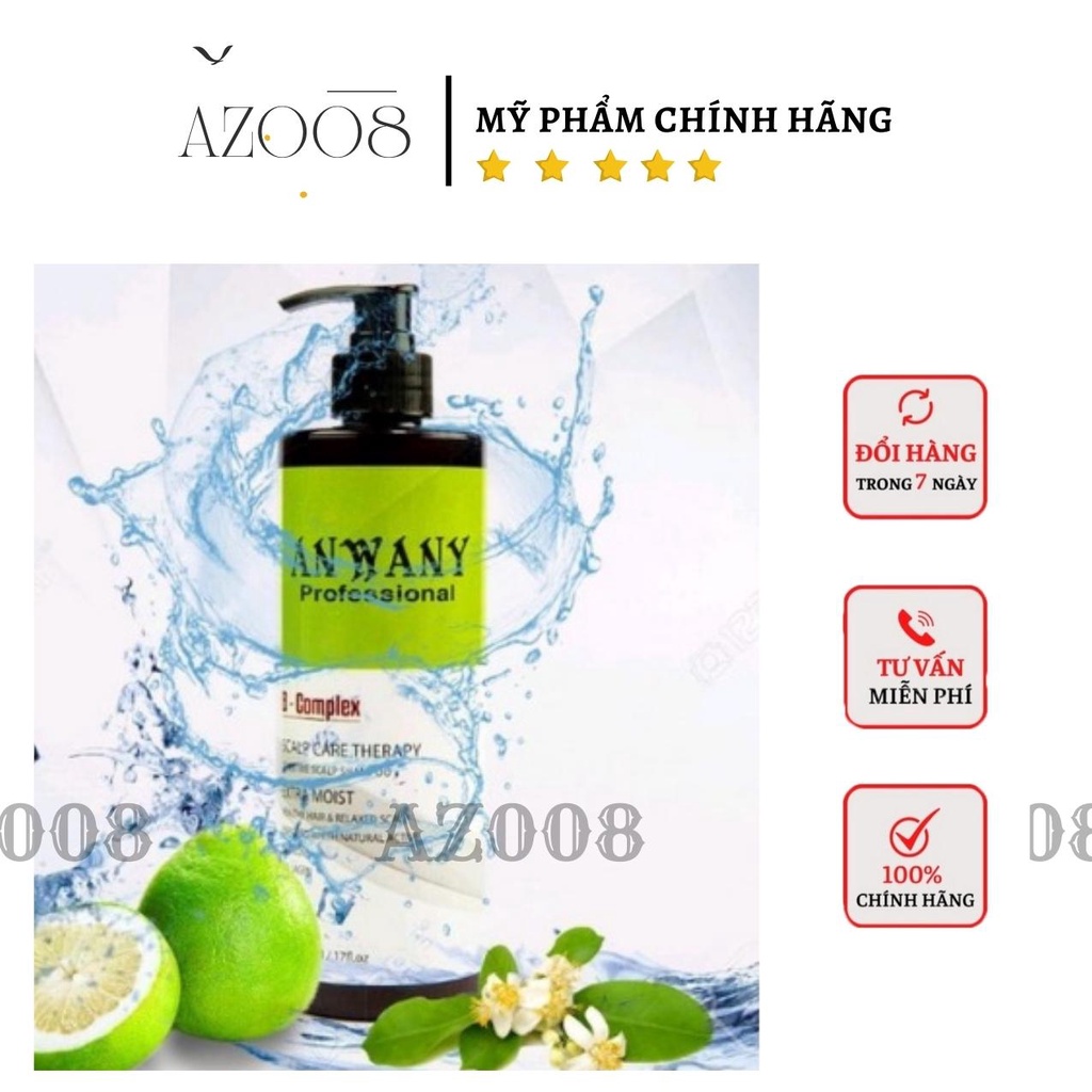 Dầu gội bưởi chống rụng tóc kích thích mọc tóc ANWANY 500ml AZ.pro