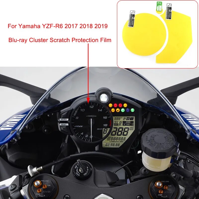 【Be worth】 2017 2018 2019 Yzf R6 Cluster Scratch Protection Film Speedo Instrument Dashboard Shield For Yamaha Yzf-R6 2017 2018 2019 R6