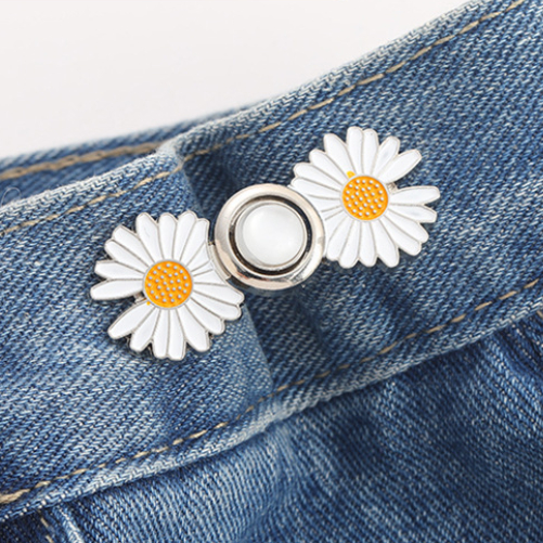 Harga Grosir - Pengait Jeans Motif Karakter / Daisy Waist Button Adjustable / Kait Pengecil Celana