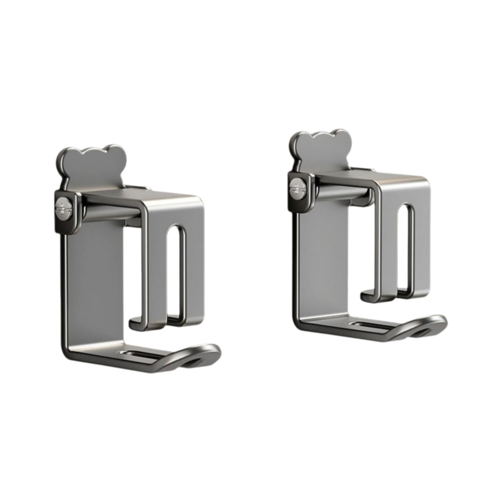 IIU 2 Pieces Thép carbon Móc treo chậu rửa Không cần đục lỗ Gắn tường Giá để đồ trong bồn rửa Thực tế Gấp lại Giá đỡ chậu rửa  Phòng tắm - 2