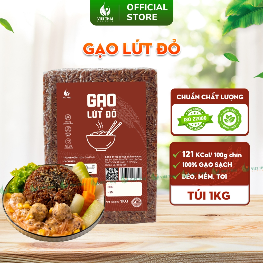 [SIÊU HOT] Gạo Lứt Đỏ Sạch - Mềm Thơm Không Cần Ngâm Ăn Kiêng Eatclean Tiểu Đường Việt Thái