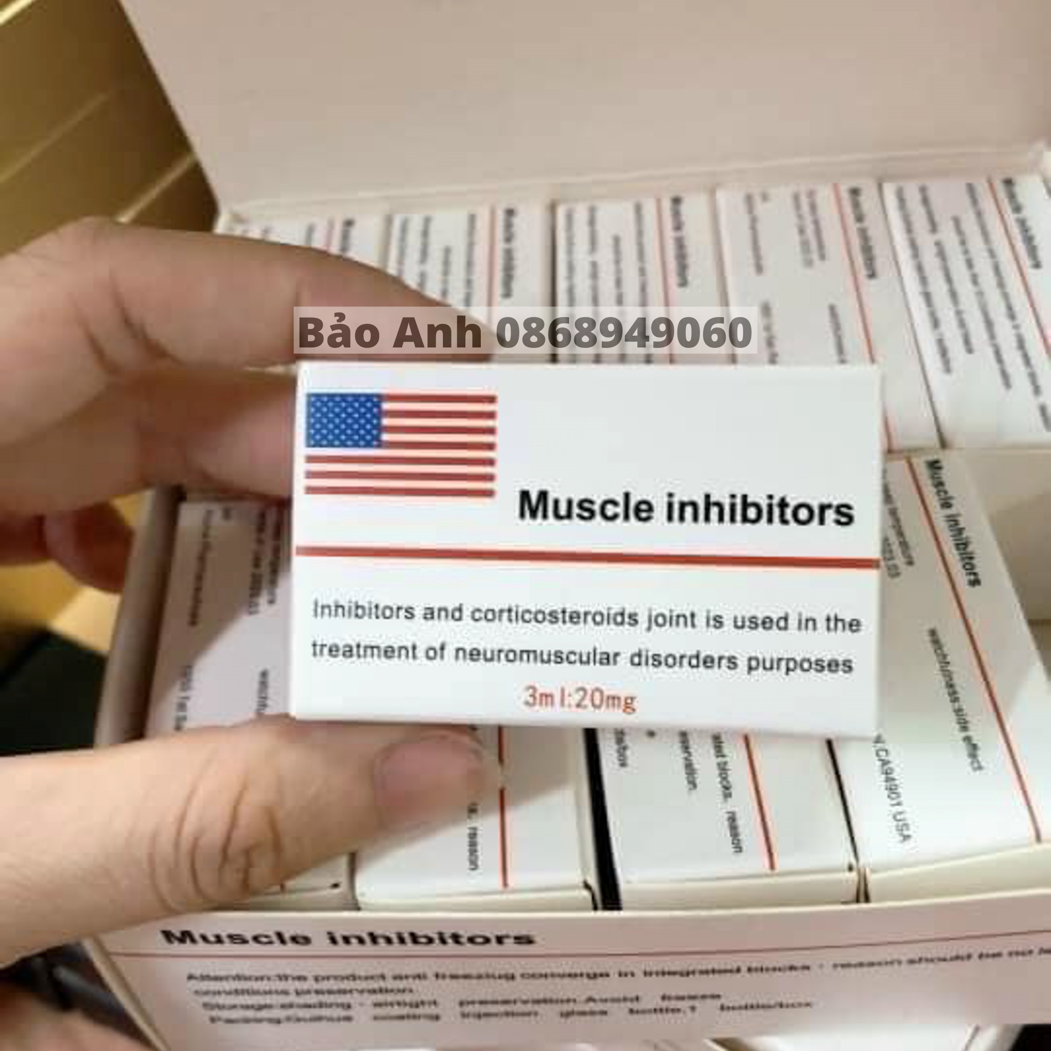 Kích tan mỡ, giảm cơ Muscle Inhibitors - 1 hộp 10 lọ