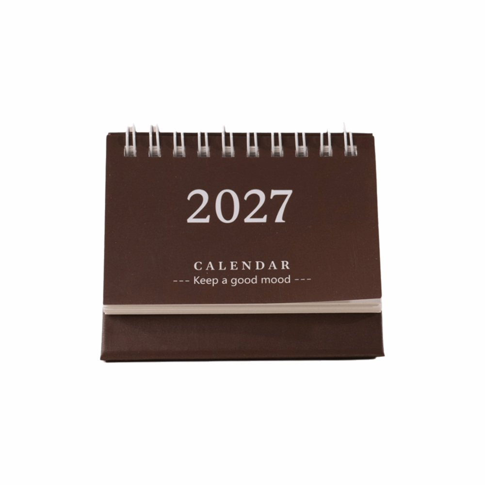 BAIFAQIAN Coil 2027 Desk Calendar Standing Mini Monthly Planner Gifts Standing Calendar Home Office