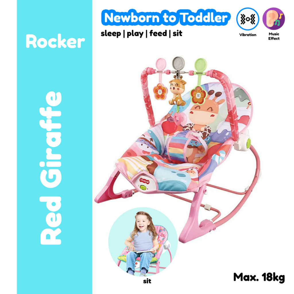 Baby Throne Newborn Baby Rocker Baby Bouncer Safety Belt Swing Feeding Cradle Kids Chair Kerusi Buaian Bayi