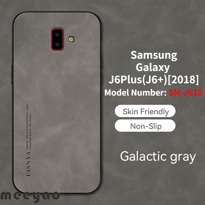 Trường Hợp Samsung Galaxy J6Plus 2018 da mềm vỏ điện thoại Xác Thực Bảo Vệ Máy Ảnh Sang Trọng Vỏ Vỏ 