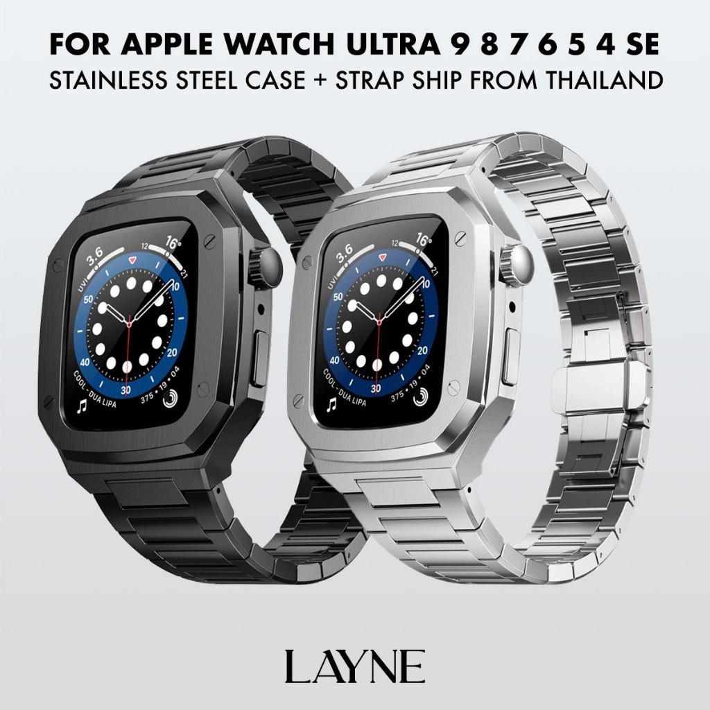 Luxury Modification Kit for Apple Watch Case Band 49mm 45mm 41mm 40mm 44mm Mod Stainless Steel for Watch Series 9 8 7 6 SE 5 4 Ultra Ultra2 ราคา 2,713 บาท*ส่งฟรี