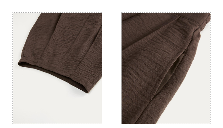 Giordano Women Half elastic waist wide leg crinkle pants Free Shipping 18415902 · v2