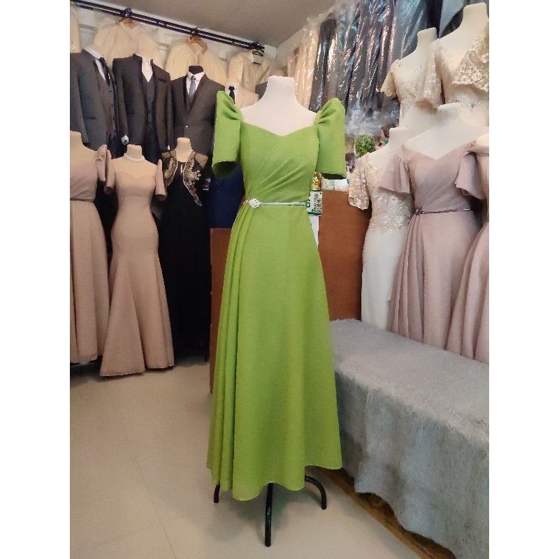 Filipiniana Dress For Graduation: Modern Maxi Detachable Mestiza Neoprene  Stretchable | Lazada Philippines
