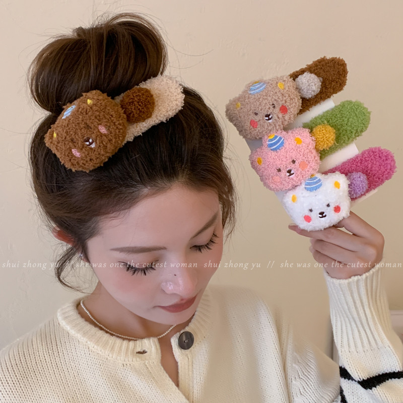 Korean Cute Little Bear Hair Clip Women