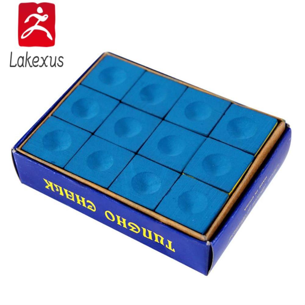 Lakexus 12Pcs Snooker Billiard Chalks Pool Oily Dry Billiard No-slip Chalk Billiard Accessories Color Random