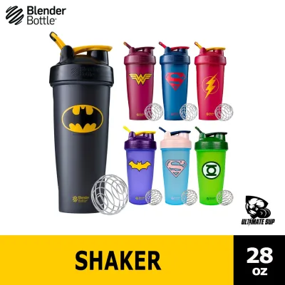 Blender Bottle Justice League Superhero Special Edition | Protein Shaker | Water Bottle | Shaker Mixer Cup with Loop 28oz | 700ml