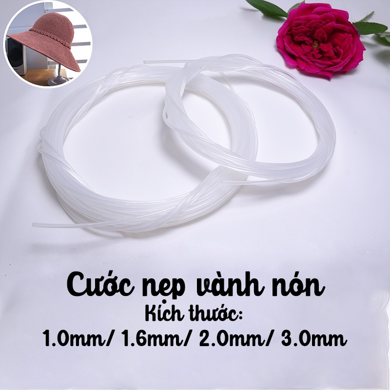 5 mét cước nhựa nẹp vành nón mũ len sợi handmade