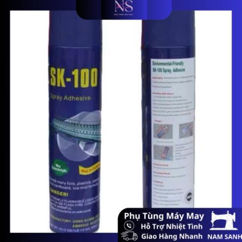 Chai xịt keo dán định vị vải may thêu SK-100 [Rẻ vô địch]