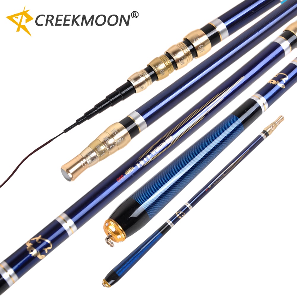 3.6-7.2M có thể điều chỉnh chiều dài định vị cần câu thanh hộp đồ câu cá Carbon siêu ngắn cần câu dòng nước cứng nhẹ