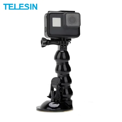TELESIN Flexible Suction Cup Car Window Mount for Smartphone / GoPro HERO 10 9 8 7 6 5 / Insta360 ONE R / DJI OSMO ACTION Camera