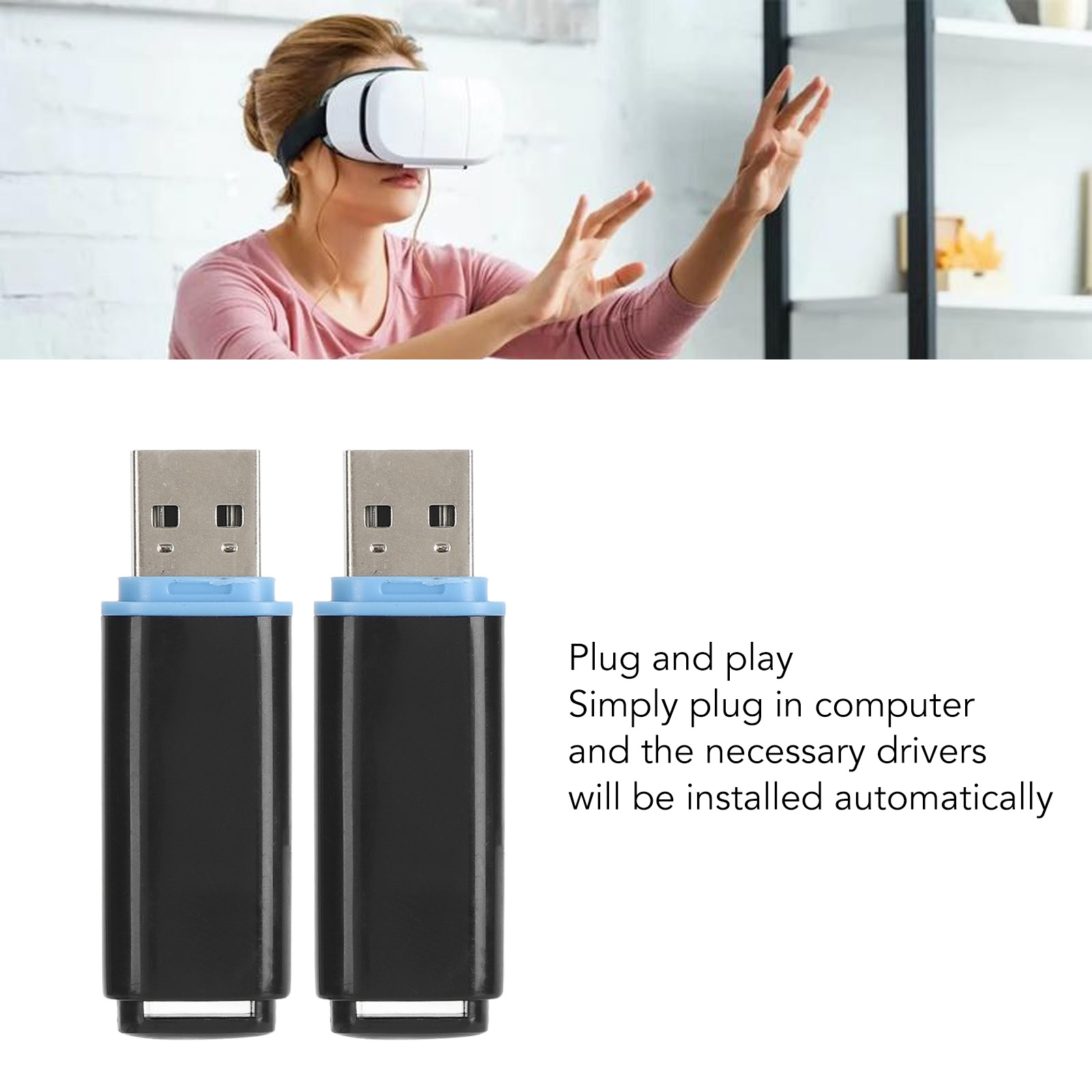 VR USB Dongle Plug and Play VR USB Dongle Receiver Flexible Portable Fast Data Transfer with USB Extension Cable for Valve Index ราคา  3,927 บาท*ส่งฟรี