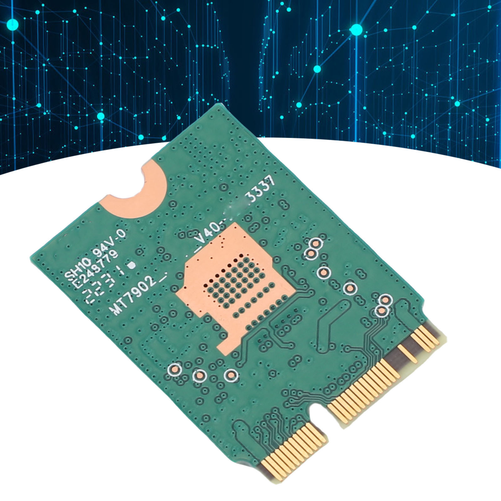 Garosa Gugxiom WiFi 6E Card không dây M.2 NGFF Bluetooth 5.2 Tri Band 2.4GHz 5GHz 6GHz Card WiFi MU MIMO Bộ điều hợp mạng 4200Mbps cho 10 11 Linux Giá 192,000 Đồng*Miễn phí vận chuyển