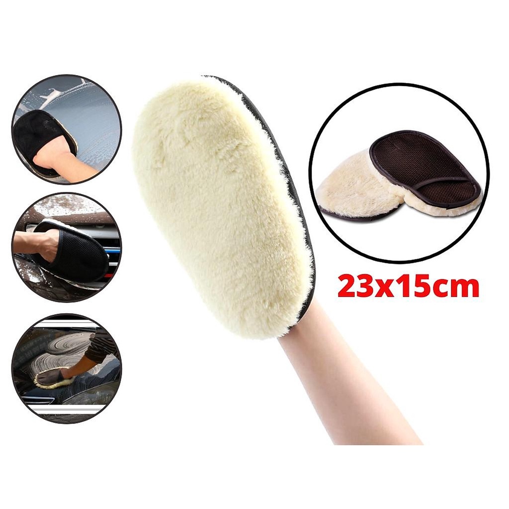 Bao Tay Rửa Xe Lông Cừu Mềm Mịn / Găng tay Rửa Xe chống xước