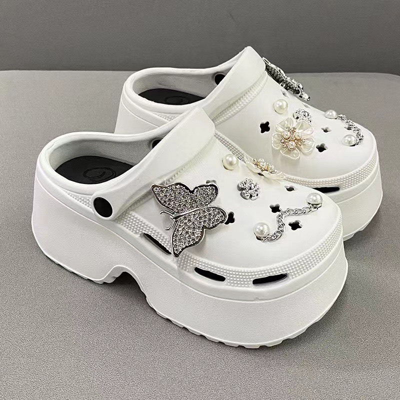 DÉP SỤC CROS ĐẾ CAO 9 CM QUAI HẬU NHIỀU MÀU BASIC CHỐNG TRƠN TRƯỢT