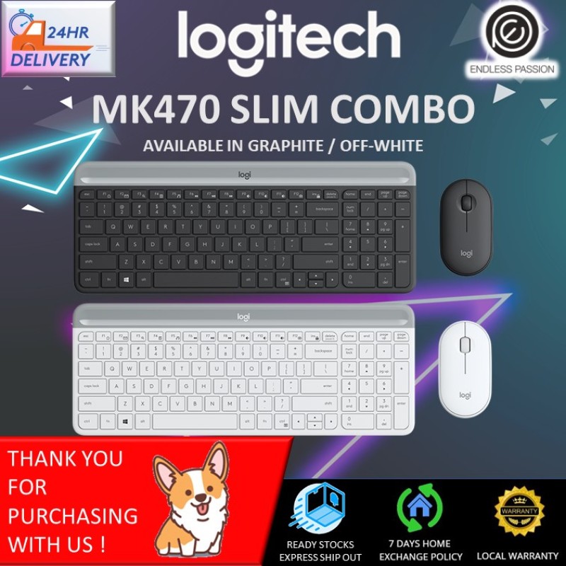 Logitech MK470 Slim, Compact and Quiet Wireless Keyboard and Mouse Combo Singapore