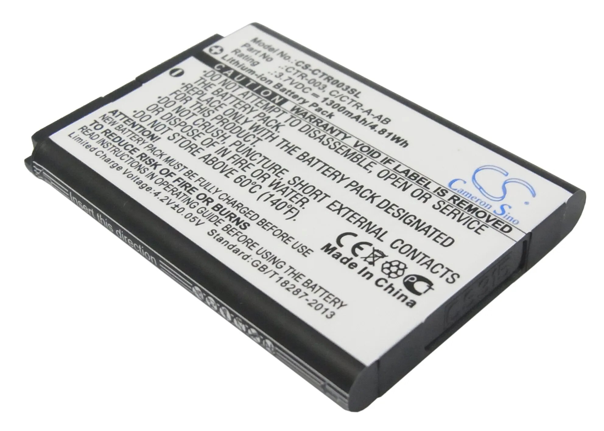 Must-have Trending Be worth Clearance HOT SALE Cameron Sino 1300mAh C/CTR-A-AB, CTR-003 for Nintendo 2DS XL, 3DS, CTR-001, JAN-001, MIN-CTR-001
