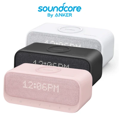 Soundcore by Anker Wakey Bluetooth Speaker With Wireless Charger Alarm Clock FM Radio (SG Plug)