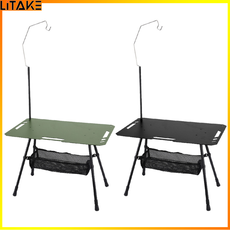 Litake Camping Tactical Table Lightweight Aluminum Alloy Outdoor Folding Table With Lamp Pole Hook For Outdoor Picnic ราคา 2,698 บาท*ส่งฟรี