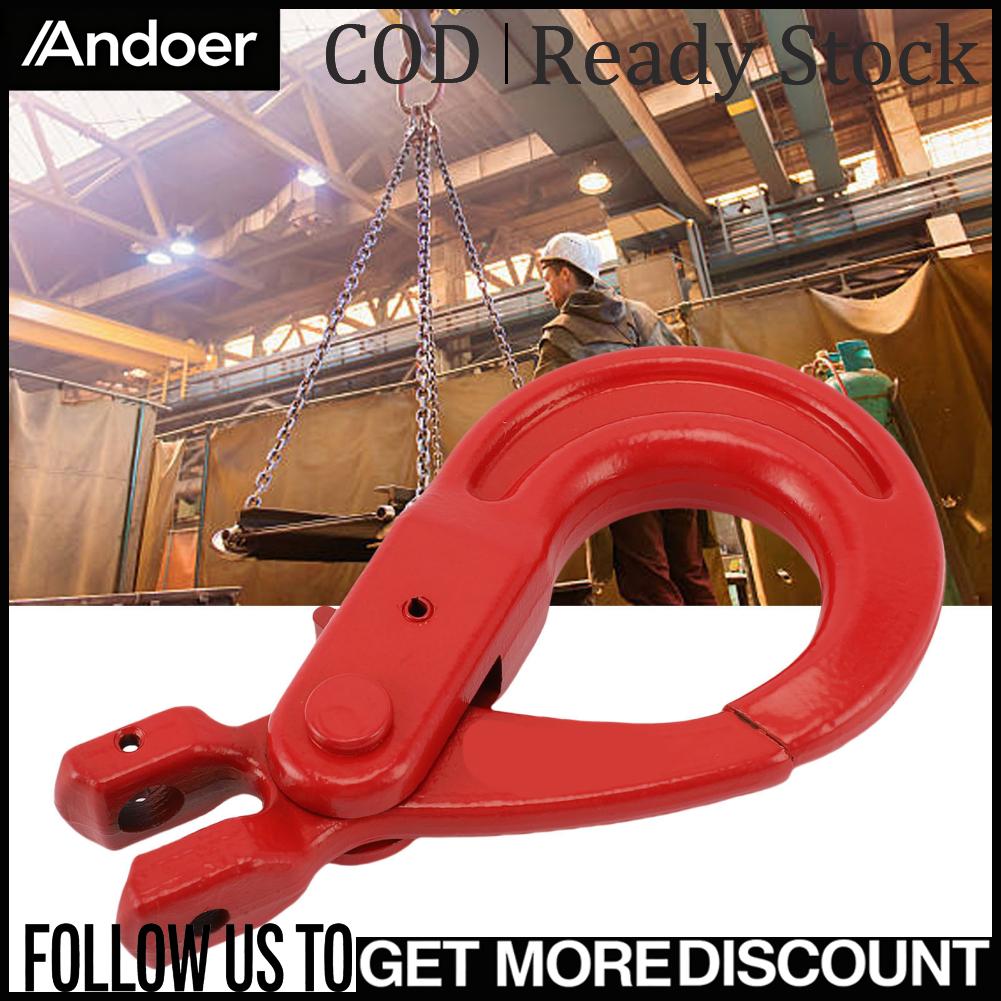 Andoer Móc trượt Clevis Thép hợp kim G80 3 15T Móc xích an toàn giới hạn tải trọng cho nhà máy Dự án xây dựng cảng vận tải Giá 634,000 Đồng*Miễn phí vận chuyển