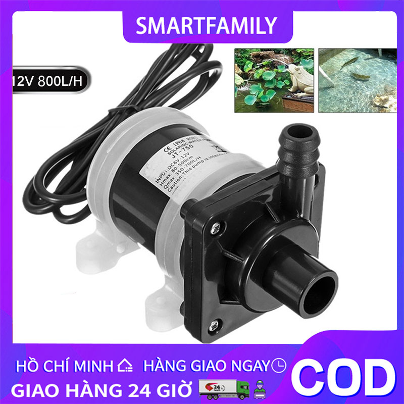 Máy Bơm Nước Không Chổi Than Động Cơ Năng Lượng Mặt Trời DC 12V Máy Bơm Nước Chìm Điện Từ Không Chổi SF