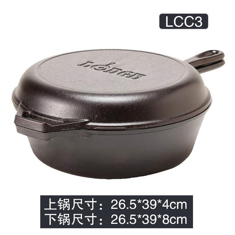 America Import Lodge, Very No Coating Cast-iron Stewing Pot Household Fry Braised Cook Multi-Purpose Set Is Not Easy to Stick Pot Singapore