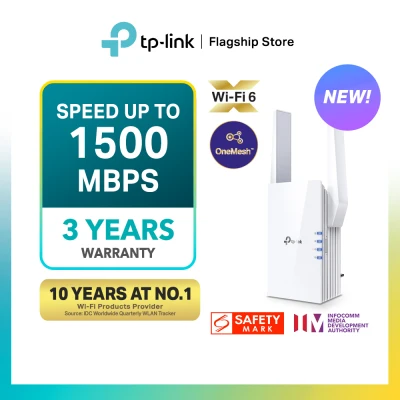 TP-LINK RE505X AX1500 Dual Band Gigabit Wireless WiFi Range Extender/booster/AP mode (Supports OneMesh, Works with any router)