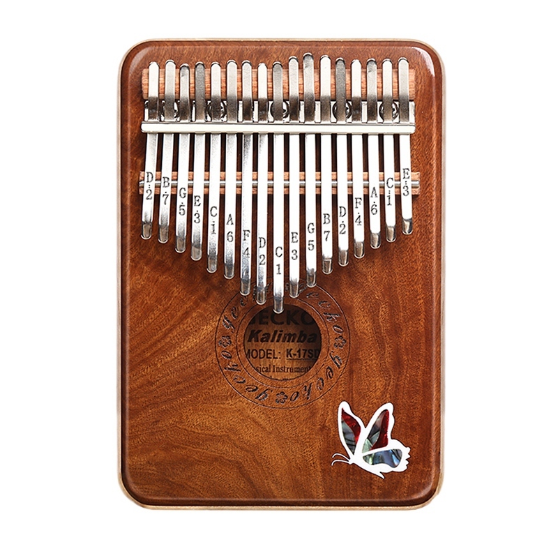 GECKO 17 Key Kalimba K17SD Thumb Piano Solid Red Sandalwood Musical Instrument for Kids Adult Gift