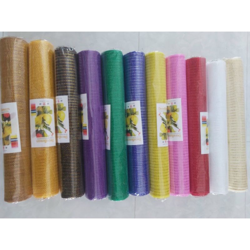 Lưới kim tuyến bó hoa sáp gói hoa thật cuộn 53cmx10m