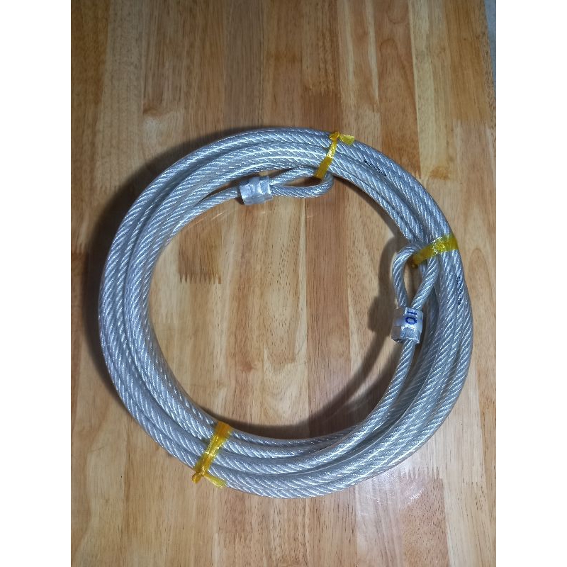 Dây cáp khóa xe bọc nhựa 5m, 6m, 8m, 10m, 15m, 20m phi 10mm.