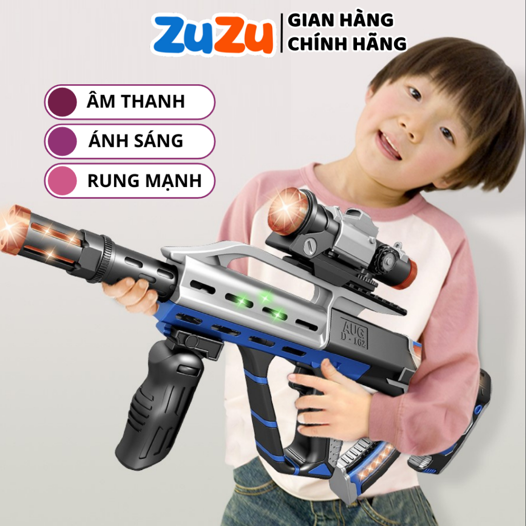 Đồ chơi súng trẻ em có đèn nhạc phát sáng rung lắc cực mạnh, súng đồ chơi cho bé STEYR AUG