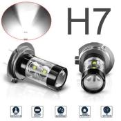 Bright White H7 LED Headlight Bulbs 2pcs, Easy Installation