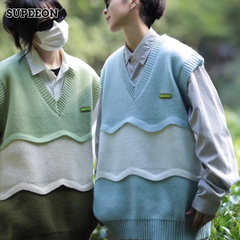 SUPEEON Men s V-neck sweater vest for autumn new color